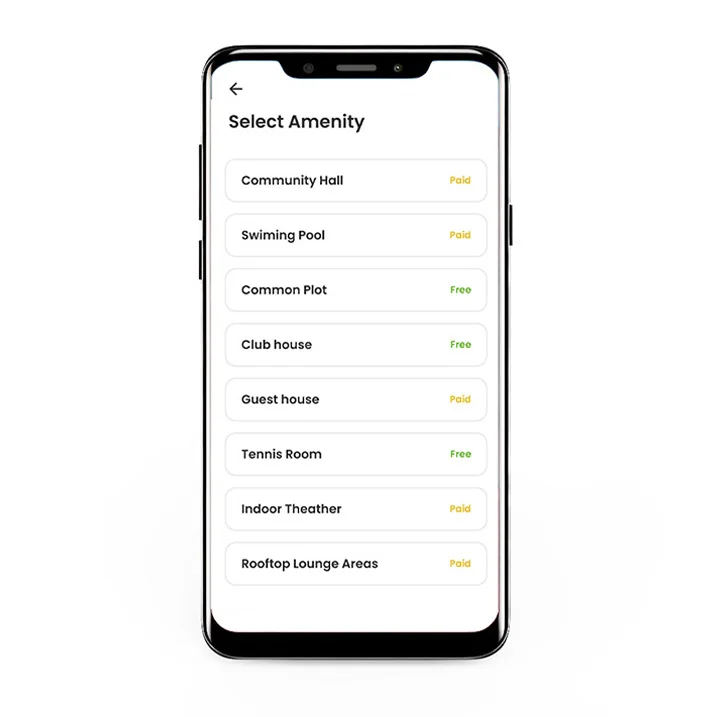 App Demonstration of Facilities Booking Feature