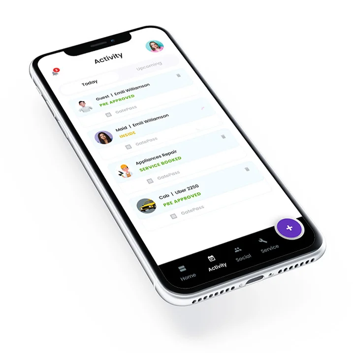 App Demonstration of Visitor Management Feature