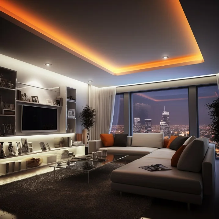 LED lighting at living room